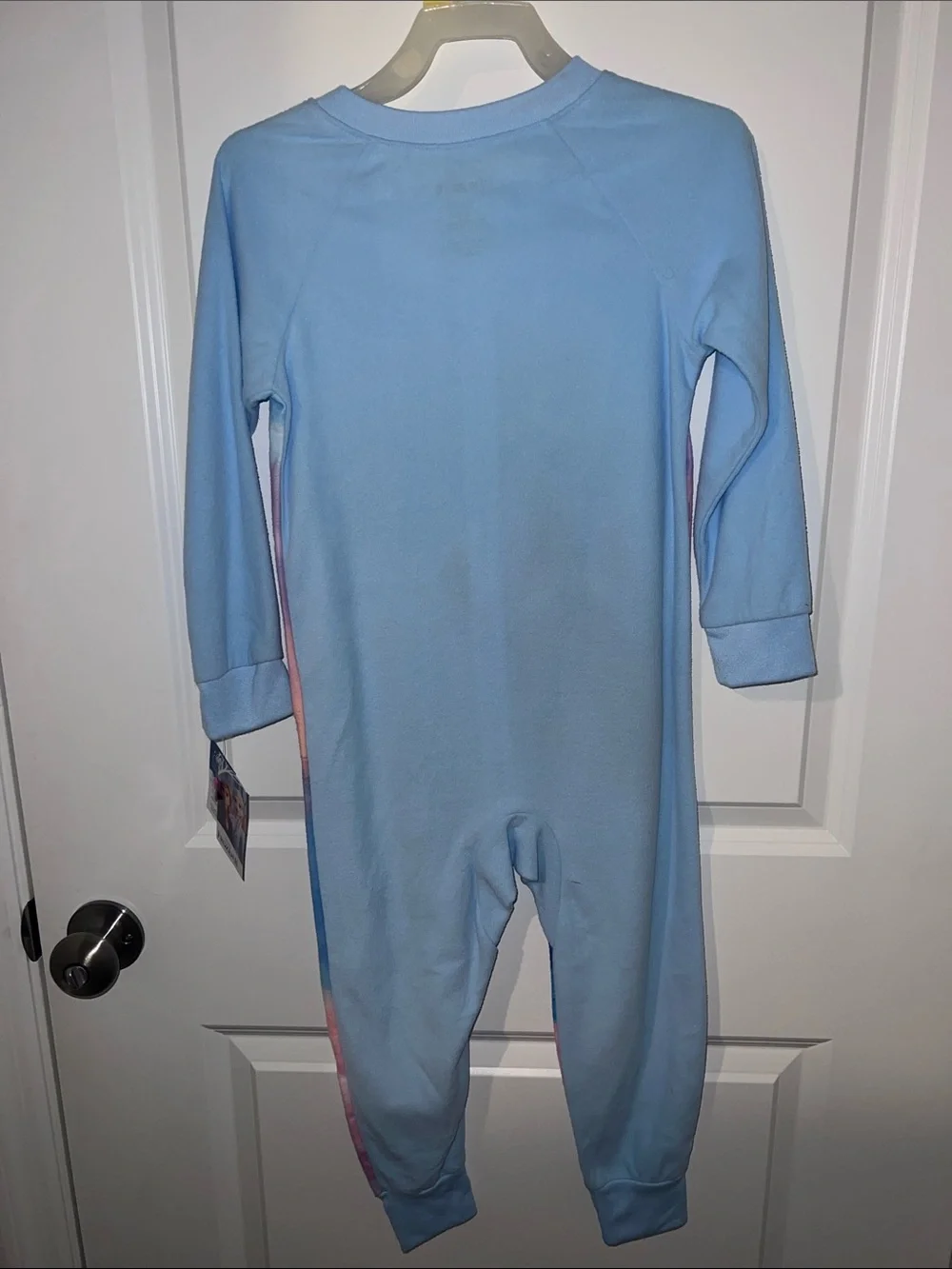 Disney Frozen Light Blue Girls' One-Piece Footed Pajama